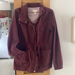 LOFT Maroon Utility Jacket